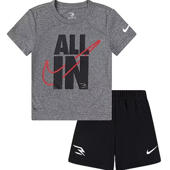 🆕 Nike 3BRAND by Russell Wilson Toddler Boys 2-pc "ALL IN" Short Set 2T - Picture 1 of 2